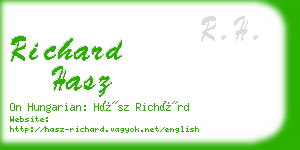 richard hasz business card
